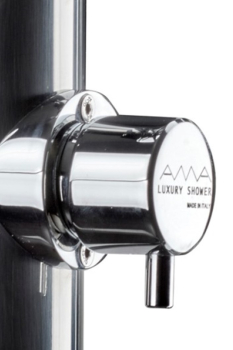 Preview: AMA® Dusche APHRODITE kalt/warm Edelstahl V4A 2mm